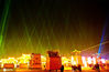 2021年2月23日晚，甘肃张掖甘州区非物质文化遗产九曲黄河灯阵亮灯迎客。
