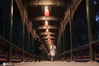 2021年2月24日，中国北京，北京颐和园长廊点灯，元宵节穿越古今。开灯时间为每日下午5时30分至7时。