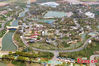 Aerial photo shows the view of the International Horticultural Exposition in Yangzhou, east China's Jiangsu Province, April 8, 2021. (Photo/China News Service)