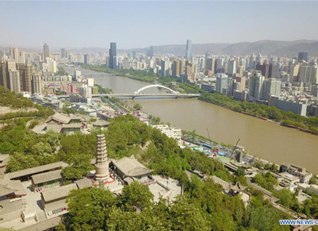 Scenery of Yellow River section in Lanzhou