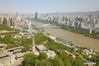 Aerial photo taken on May 8, 2021 shows a section of the Yellow River in Lanzhou, capital of northwest China's Gansu Province. The Yellow River, China's second-longest waterway, is dubbed a 