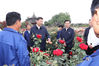 Chinese President Xi Jinping, also general secretary of the Communist Party of China Central Committee and chairman of the Central Military Commission, visits a theme park on Rosa Chinensis, or the Chinese rose, inspecting how Nanyang uses the flower to develop its specialty industries, create more jobs and boost local employment, in Nanyang, Central China's Henan province, May 12, 2021. [Photo/Xinhua]