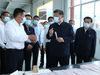 Chinese President Xi Jinping, also general secretary of the Communist Party of China Central Committee and chairman of the Central Military Commission, visits a local company producing mugwort products, inspecting how Nanyang uses the herb to develop its specialty industries, create more jobs and boost local employment, in Nanyang, Central China's Henan province, May 12, 2021. [Photo/Xinhua]