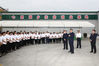 Chinese President Xi Jinping, also general secretary of the Communist Party of China Central Committee and chairman of the Central Military Commission, talks with employees of a local company producing mugwort products in Nanyang, Central China's Henan province, May 12, 2021. [Photo/Xinhua]