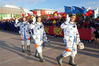 Astronauts Nie Haisheng (R), Liu Boming (C) and Tang Hongbo wave during a see-off ceremony for Chinese astronauts of the Shenzhou-12 manned space mission at the Jiuquan Satellite Launch Center in northwest China, June 17, 2021. (Xinhua/Li Gang)