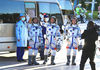 Astronaut Nie Haisheng salutes during a see-off ceremony for three Chinese astronauts of the Shenzhou-12 manned space mission at the Jiuquan Satellite Launch Center in northwest China, June 17, 2021. (Xinhua/Ju Zhenhua)