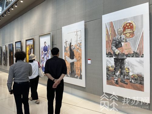 笔墨绘芳华 丹青写丹心 “百年江苏”大型美术精品创作工程作品展在宁开展_我苏网