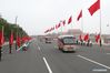 The motorcade carrying recipients of the July 1 Medal is accompanied by motorcycle escorts on the way to the Great Hall of the People in Beijing, capital of China, June 29, 2021. A ceremony is about to be held Tuesday morning to award the July 1 Medal, the highest honor in the Communist Party of China (CPC), to outstanding Party members for the first time. The ceremony will be held at the Great Hall of the People in Beijing. (Xinhua/Ding Haitao)