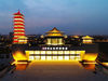 2021年6月8日，江苏扬州，空中俯瞰中国大运河博物馆夜景。