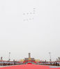 Military aircraft fly over Tian'anmen Square in echelons ahead of a grand gathering celebrating the Communist Party of China (CPC) centenary in Beijing, capital of China, July 1, 2021. (Xinhua/Xing Guangli)