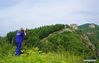 Zhang Heshan takes pictures of the scenery of the Chengziyu Great Wall in Qinhuangdao, north China's Hebei Province, July 7, 2021. Zhang Heshan, 66, is a villager of Chengziyu, where lies a section of China's Great Wall dating back to Ming Dynasty (1368-1644). Since 1978, Zhang has been a protector of the Great Wall. Over the years, he patrolled the wild Great Wall near his village and never been held back by various challenges, such as blizzards, rainstorms, wild bees and snakes. He has persuaded the herdsmen to leave, scared away the brick-stealers, stopped tourists from making carvings on the Wall, and reported damages. 