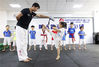 2021年7月2日，学生在江苏省连云港市连云区一些培训机构学习跆拳道。王春/视觉中国