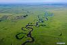 Aerial photo taken on July 21, 2021 shows the Morigele River in Hulun Buir, north China's Inner Mongolia Autonomous Region. (Xinhua/Lian Zhen)