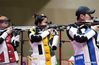 Yang Qian (C) of China competes during the Tokyo 2020 women's 10m air rifle final in Tokyo, Japan, July 24, 2021. (Xinhua/Ju Huanzong)