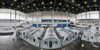 Air-inflated testing labs for COVID-19 nucleic acid testing are being set up at the Yangzhou International Exhibition Center in Yanghzou, East China's Jiangsu province, on Aug 10, 2021. [Photo by Meng Delong/for China Daily]