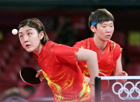 China wins fourth straight women's team gold in Olympic table tennis