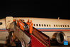 Astronaut Nie Haisheng waves to the crowd on his arrival in Beijing, capital of China, Sept. 17, 2021. Three Chinese astronauts, the first sent to orbit for space station construction, have completed their three-month mission and returned to Earth safely on Friday. They arrived in Beijing by plane Friday night. (Photo by Guo Zhongzheng/Xinhua)