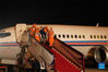 Astronaut Tang Hongbo waves to the crowd on his arrival in Beijing, capital of China, Sept. 17, 2021. Three Chinese astronauts, the first sent to orbit for space station construction, have completed their three-month mission and returned to Earth safely on Friday. They arrived in Beijing by plane Friday night. (Photo by Guo Zhongzheng/Xinhua)