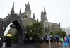 Tourists visit the Wizarding World of Harry Potter at the Universal Beijing Resort in Beijing, capital of China, Sept. 20, 2021. The Universal Beijing Resort, currently the largest in scale worldwide, opened to the public on Monday. The resort, covering 4 square km, includes the highly anticipated Universal Studios Beijing theme park, the Universal CityWalk, and two hotels. (Xinhua/Ren Chao)


