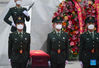 A burial ceremony for the remains of 109 Chinese People's Volunteers (CPV) martyrs is held at the CPV martyrs' cemetery in Shenyang, northeast China's Liaoning Province, Sept. 3, 2021. The remains of 109 Chinese soldiers killed in the 1950-53 Korean War were laid to rest on Friday in Shenyang. (Xinhua/Yang Qing)