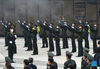 Soldiers fire a gun salute during a burial ceremony for the remains of 109 Chinese People's Volunteers (CPV) martyrs at the CPV martyrs' cemetery in Shenyang, northeast China's Liaoning Province, Sept. 3, 2021. The remains of 109 Chinese soldiers killed in the 1950-53 Korean War were laid to rest on Friday in Shenyang. (Xinhua/Yang Qing)
