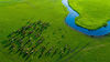 An aerial photo of the Horqin Grassland in North China's Inner Mongolia autonomous region. [Photo/China.org.cn]