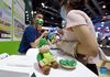 Photo taken on Sept. 3, 2021 shows an Irish doll at the booth of Ireland during the 2021 China International Fair for Trade in Services (CIFTIS) in Beijing, capital of China, Sept. 3, 2021. (Xinhua/Wu Wei)