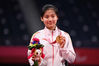 China's Liu Yutong wins the women's 200m T11 final in the women's singles WH2 gold medal match, Sept 4, 2021. [Photo/Xinhua]