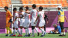 Members of Team China's five-a-side soccer team leave the pitch following their 2-0 victory over Japan in a men's preliminary round Group A match at Aomi Urban Sports Park during the Tokyo Paralympics on Aug 31.