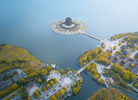Suzhou's Chongyuan Temple appears stunning in aerial photos