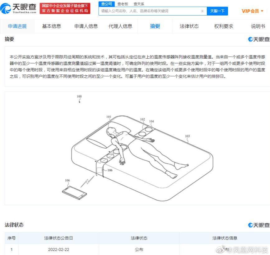 跟踪|苹果发布经期跟踪专利 可基于床上温度跟踪经期