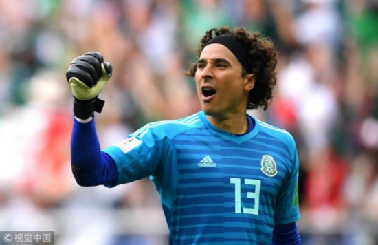 奥乔亚在上届世界杯零封巴西