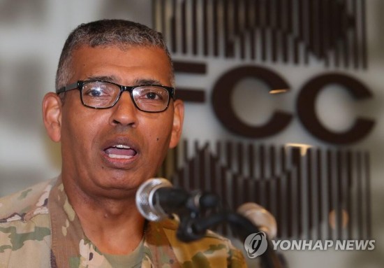 图注:韩美联合司令部司令布鲁克斯(来源:韩联社)