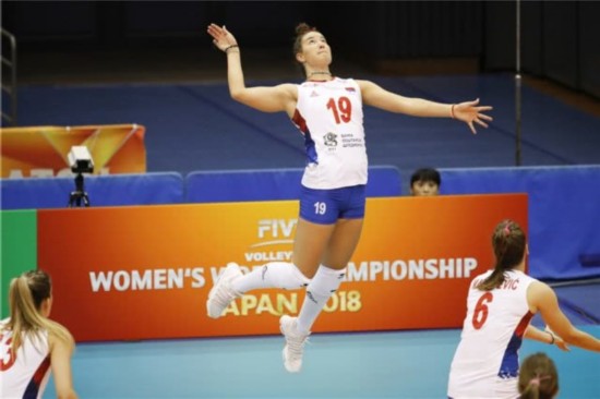 荔枝新闻 体育  对阵巴西女排的比赛,米伦科维奇的一传保障十分出色