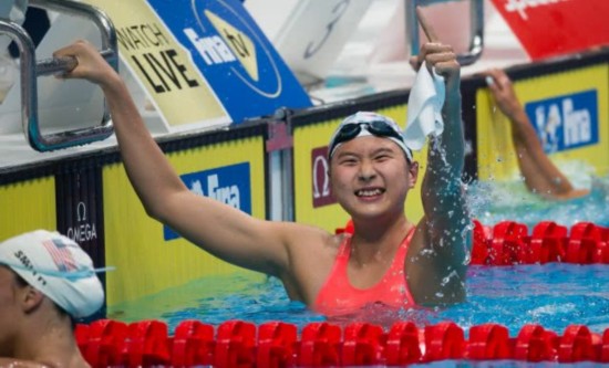 莱德基的缺席,基本上没人能够阻挡王简嘉禾的强势,短池世界杯,王简