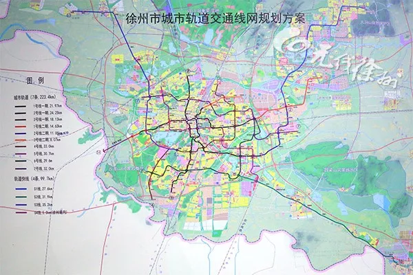 规划11条地铁线路官方出图   之前的徐州地铁11条线路规划,在官方