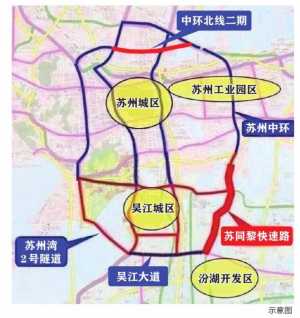 苏州中环三期规划图图片