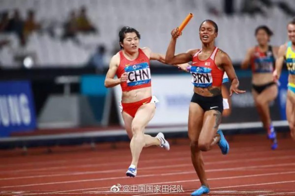 亚运会田径女子4×100米接力 苏州健儿袁琦琦率队夺银_我苏网