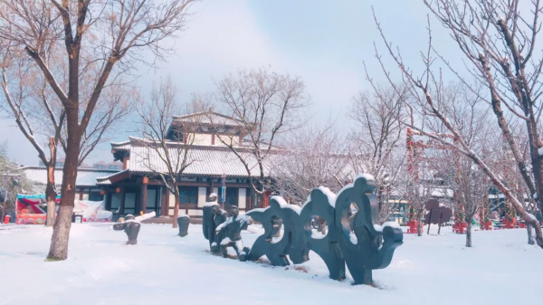 也美成了仙女~雪景中的虞姬小姐姐们宛如"仙界"的花开了瑞雪遇上灯会