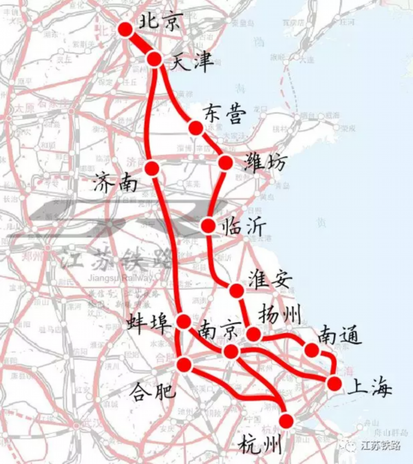 京沪高铁线路图站点图片