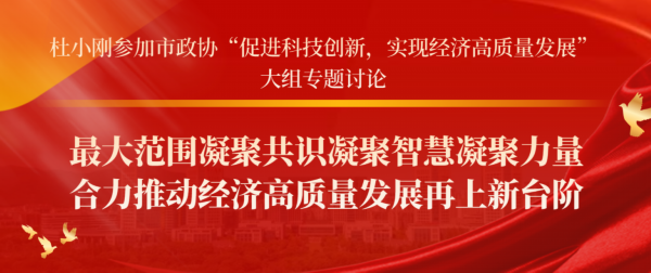 杜小刚参加市政协促进科技创新实现经济高质量发展大组专题讨论