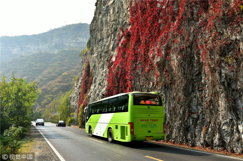 北京:京西门头沟109国道沿途秋景如画