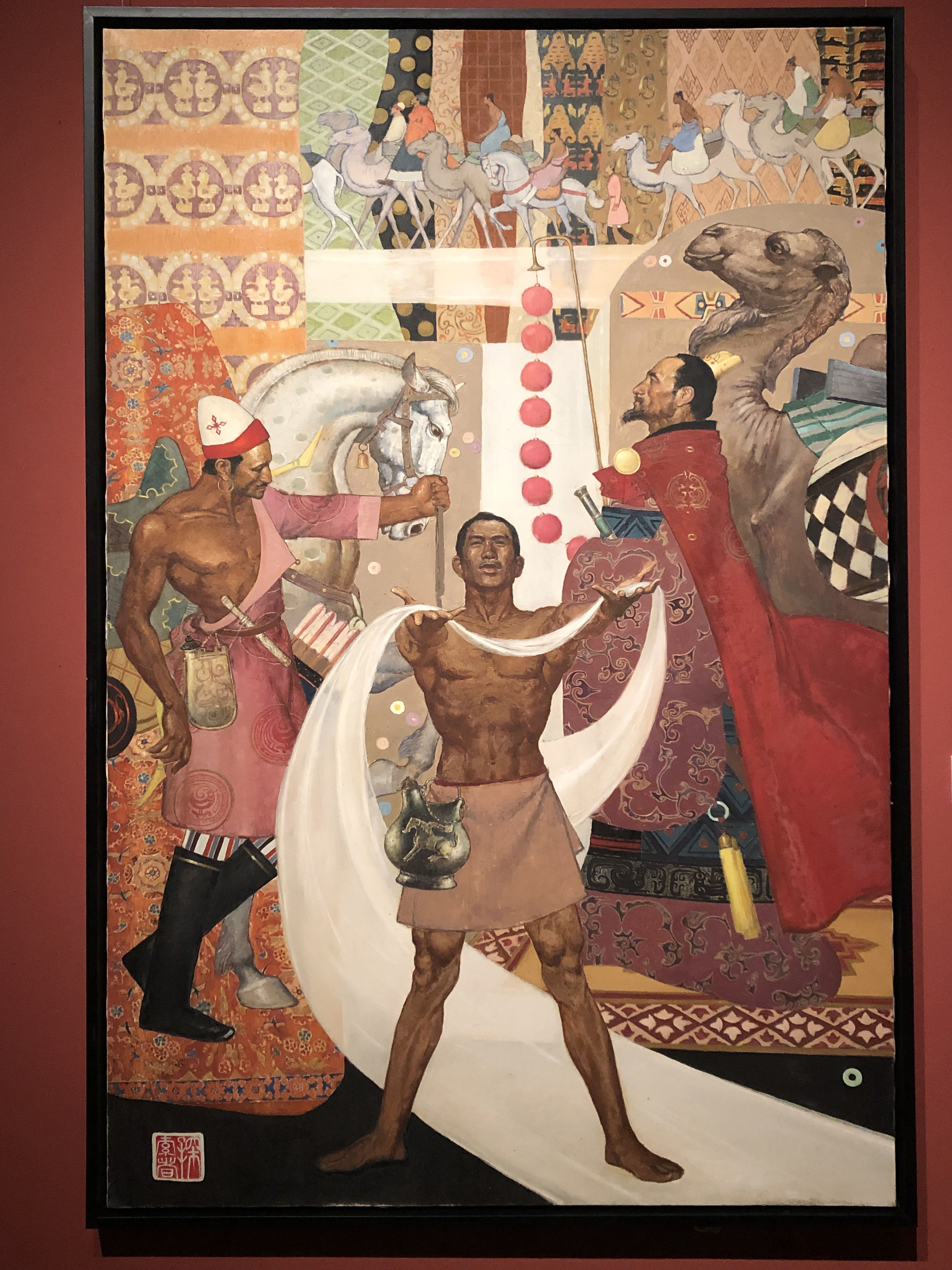 既有回望历史之作,记述张骞悲歌持节,十年浴血牧关山的《壁画丝绸之路