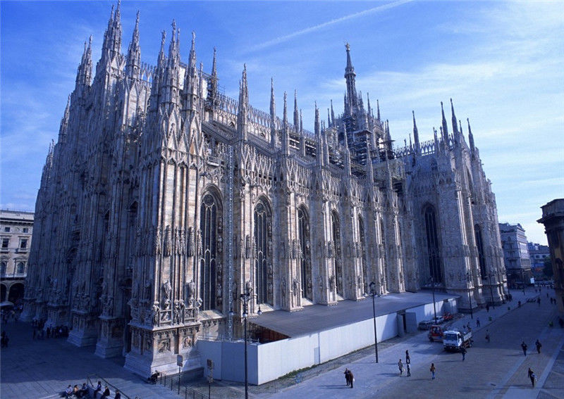 意大利米兰大教堂 世界上最大哥特式建筑 意大利米兰大教堂是欧洲