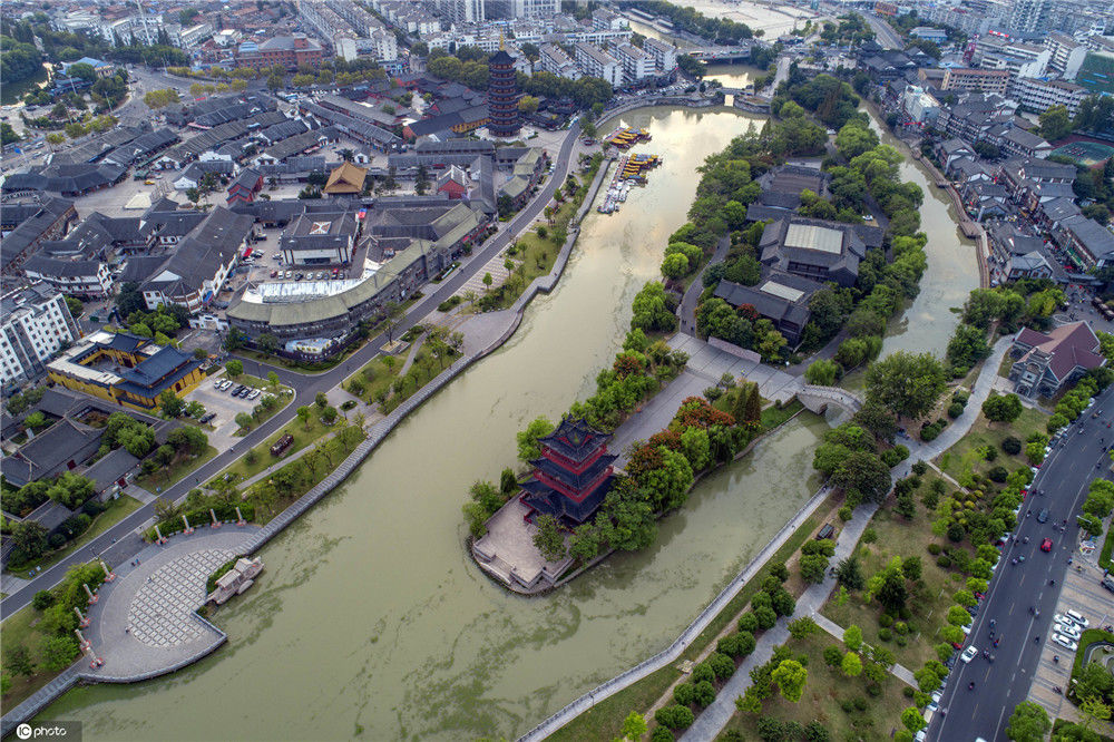 江苏淮安里运河秋水共长天一色 景色大美