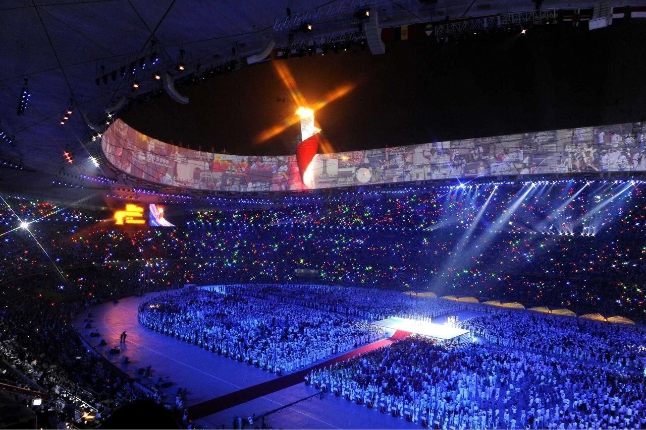 北京奥运会开幕式火炬图片