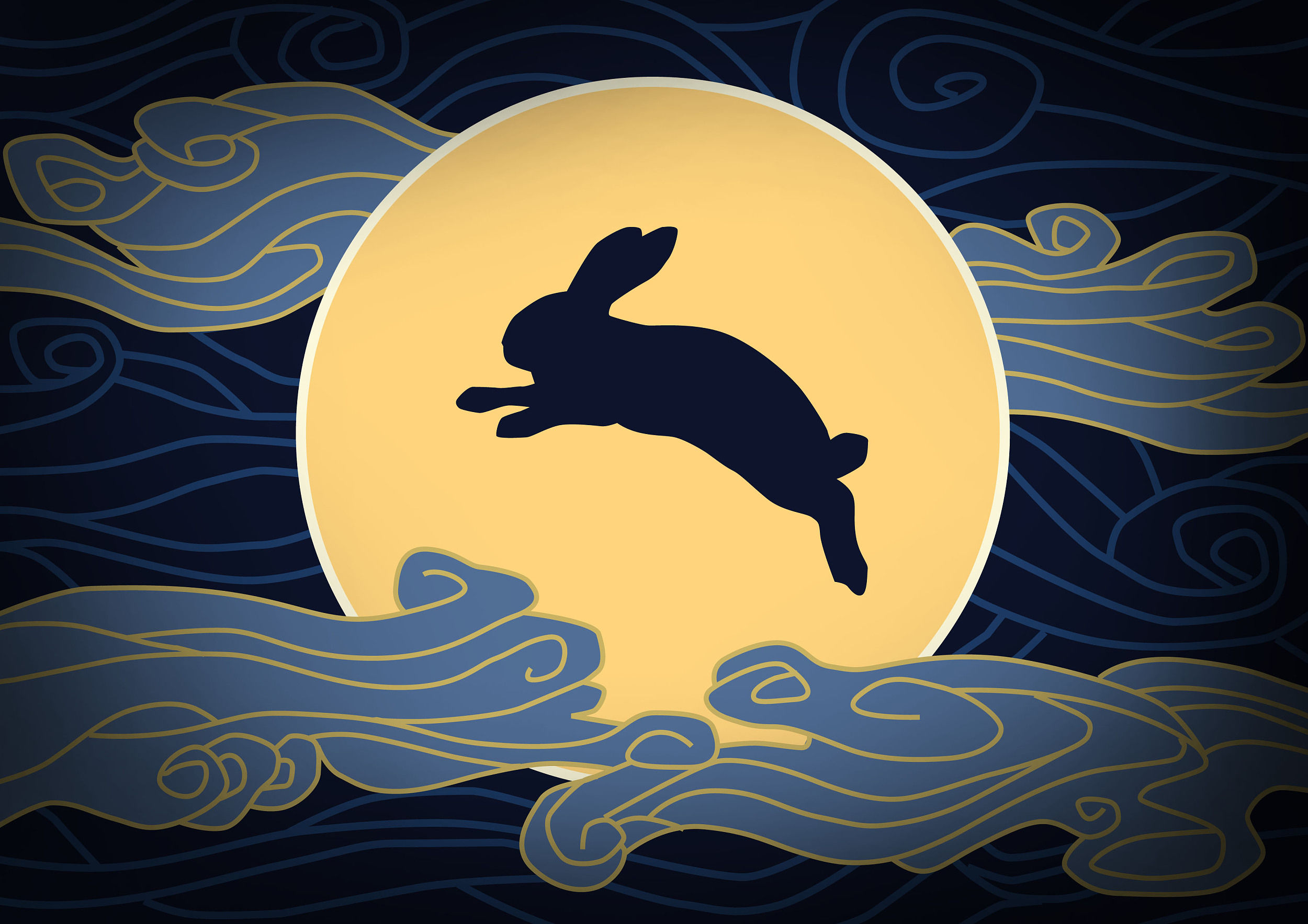 兔子星辰大海壁纸图片