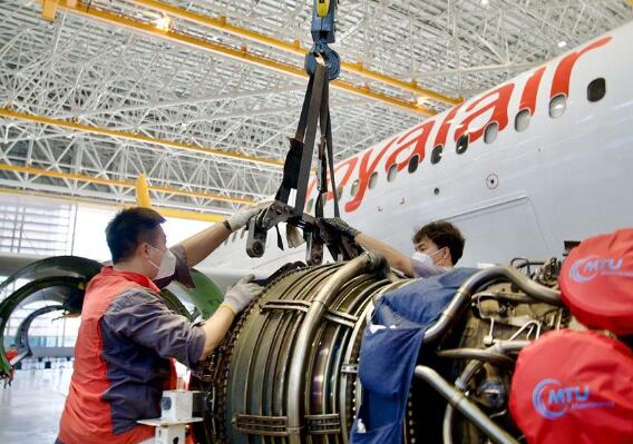 飞机|海南自贸港迎来首单进境飞机发动机更换业务