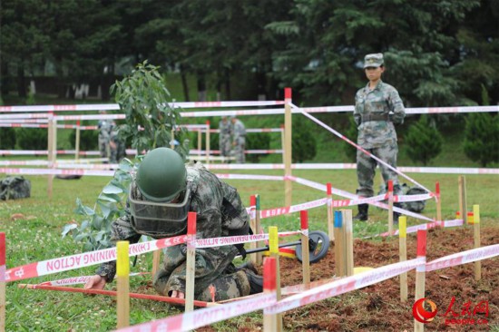 按照标准作业流程进行扫雷训练。