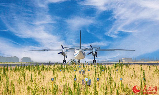 战机成功降落。